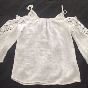 A off the shoulder shirt